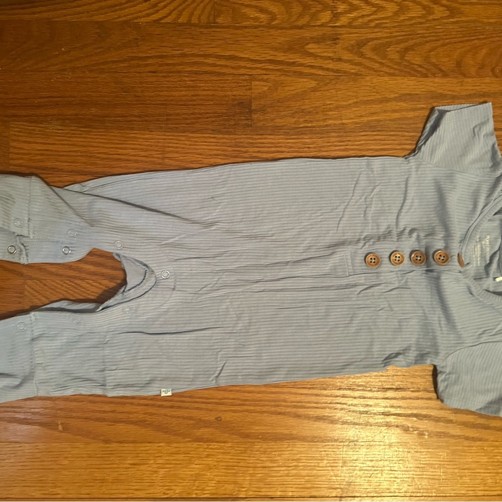 Posh Peanut 18-24 months Blue Baby Onesie with Wooden Buttons